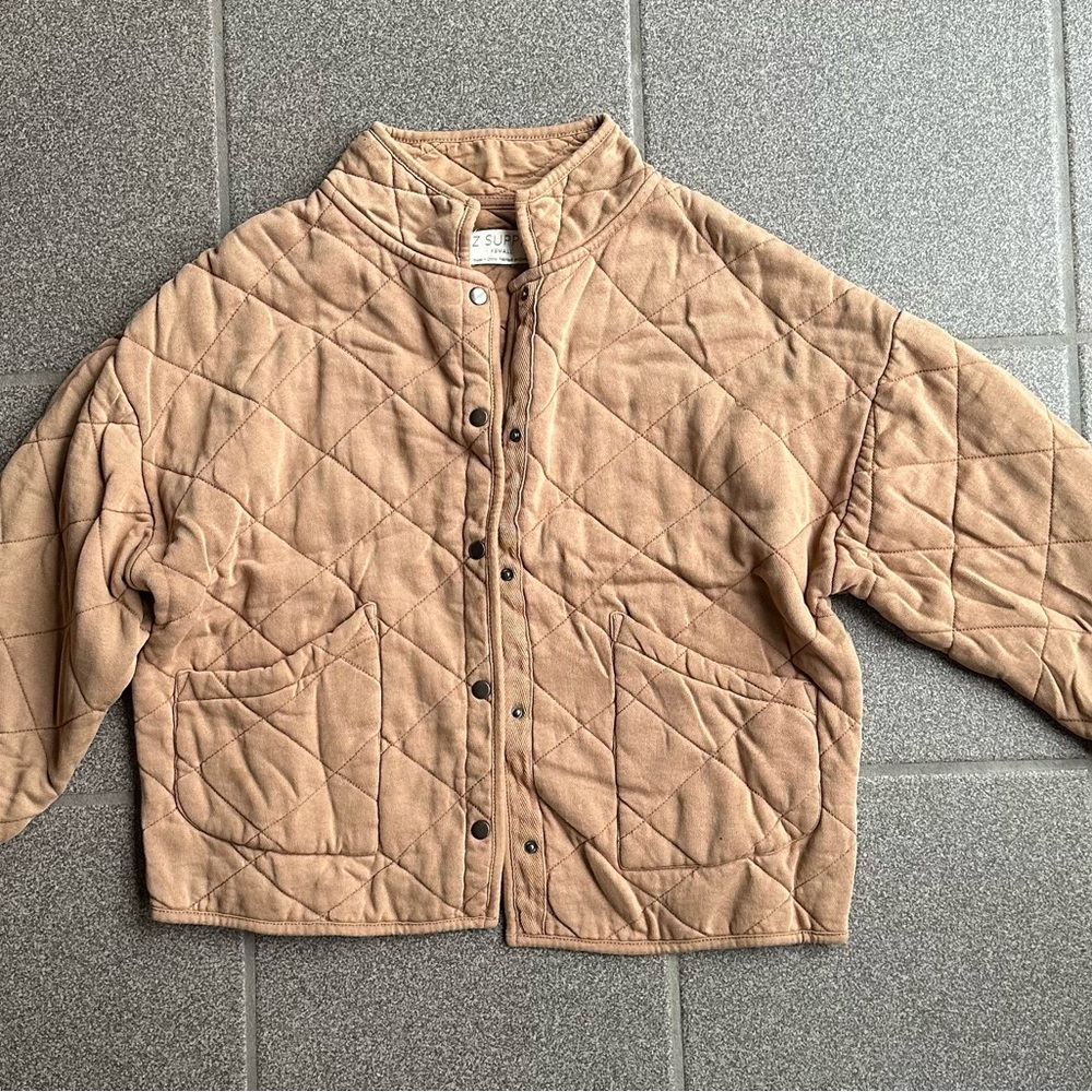 Z Supply Tan Quilted Women's Jacket